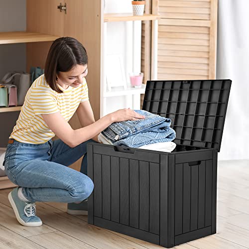 Outdoor Storage Box for Patio Furniture - 30 Gallon Deck Box and Lockable
