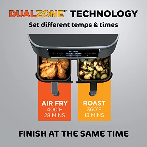 2-Basket Air Fryer with 2 Independent Frying Baskets