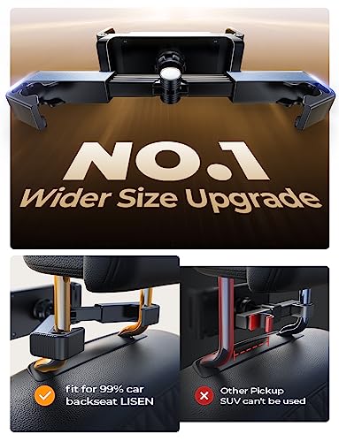 Tablet Mount for Car Headrest - Fits All 4.7-12.9" Devices