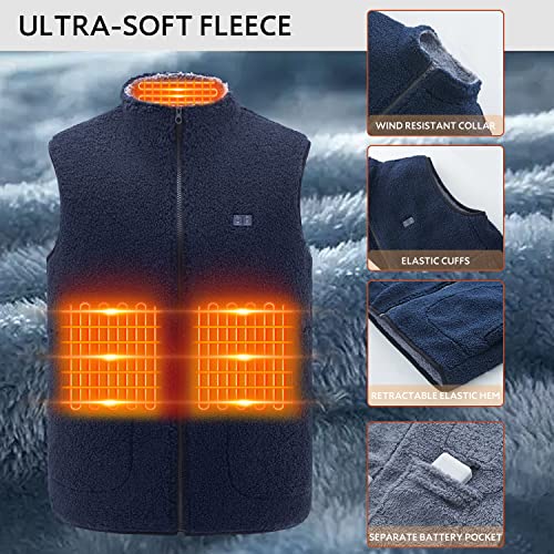 Polar Fleece Heated Vest for Men & Women