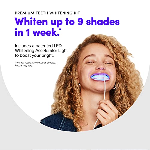 Teeth Whiting - Cell Phone Powered with LED Light, 4 Gel Pens, Professional Strength