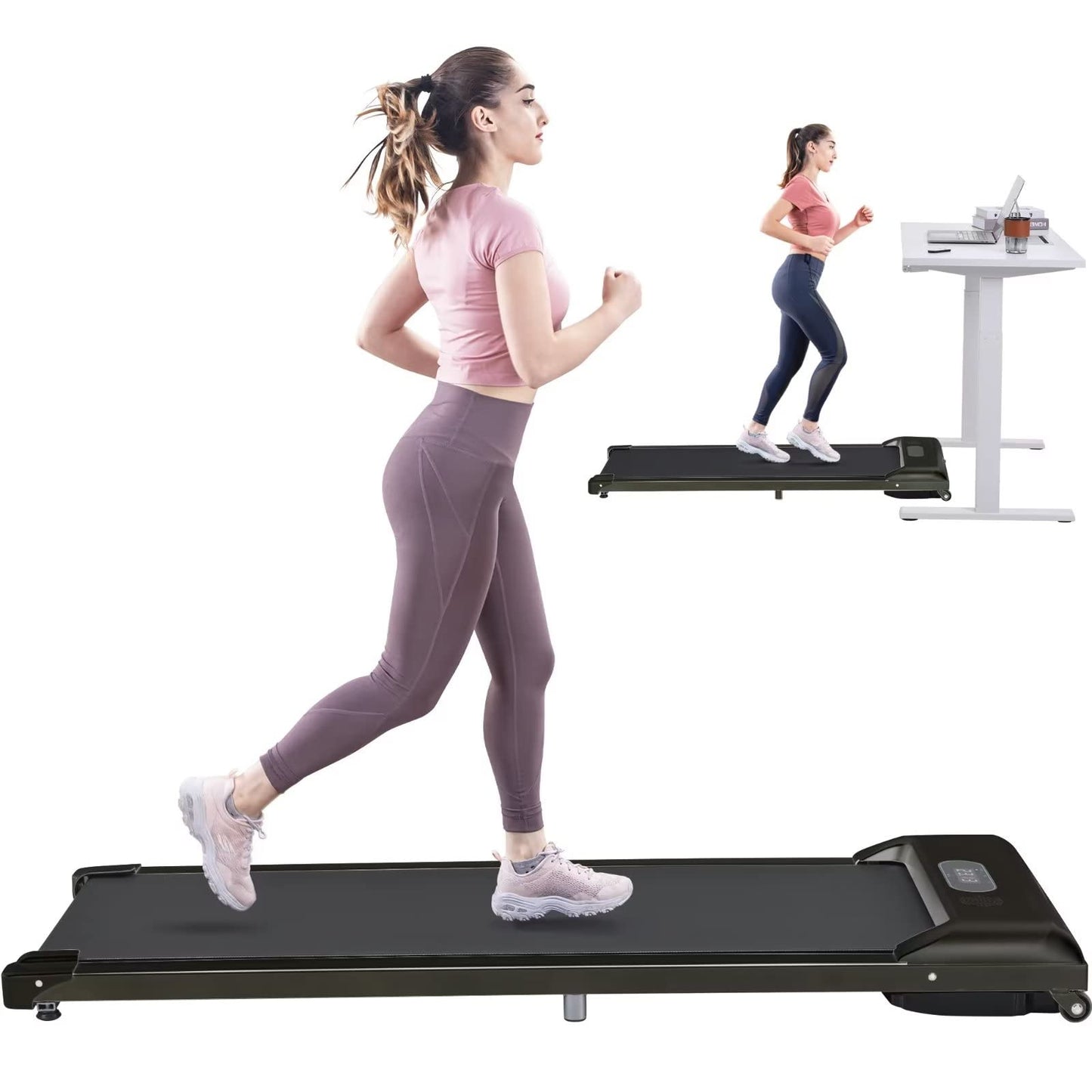 Treadmill Under Your Desk with Wireless Speaker, Remote Control and LED Display