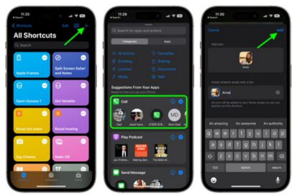Create a Speed Dial Button