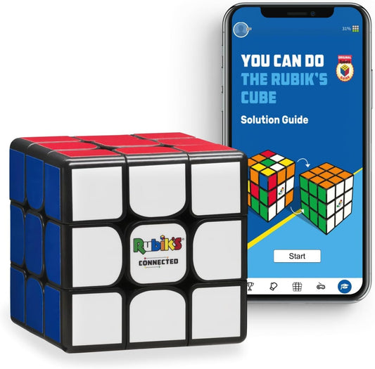 Rubik’s Connected Cube - Go from Beginner to Pro in No Time. 3x3 Smart Magnetic Intelligent Speed Cube. User Friendly App & Online Battles. Rechargeable Battery. STEM Puzzle. Fits All Ages