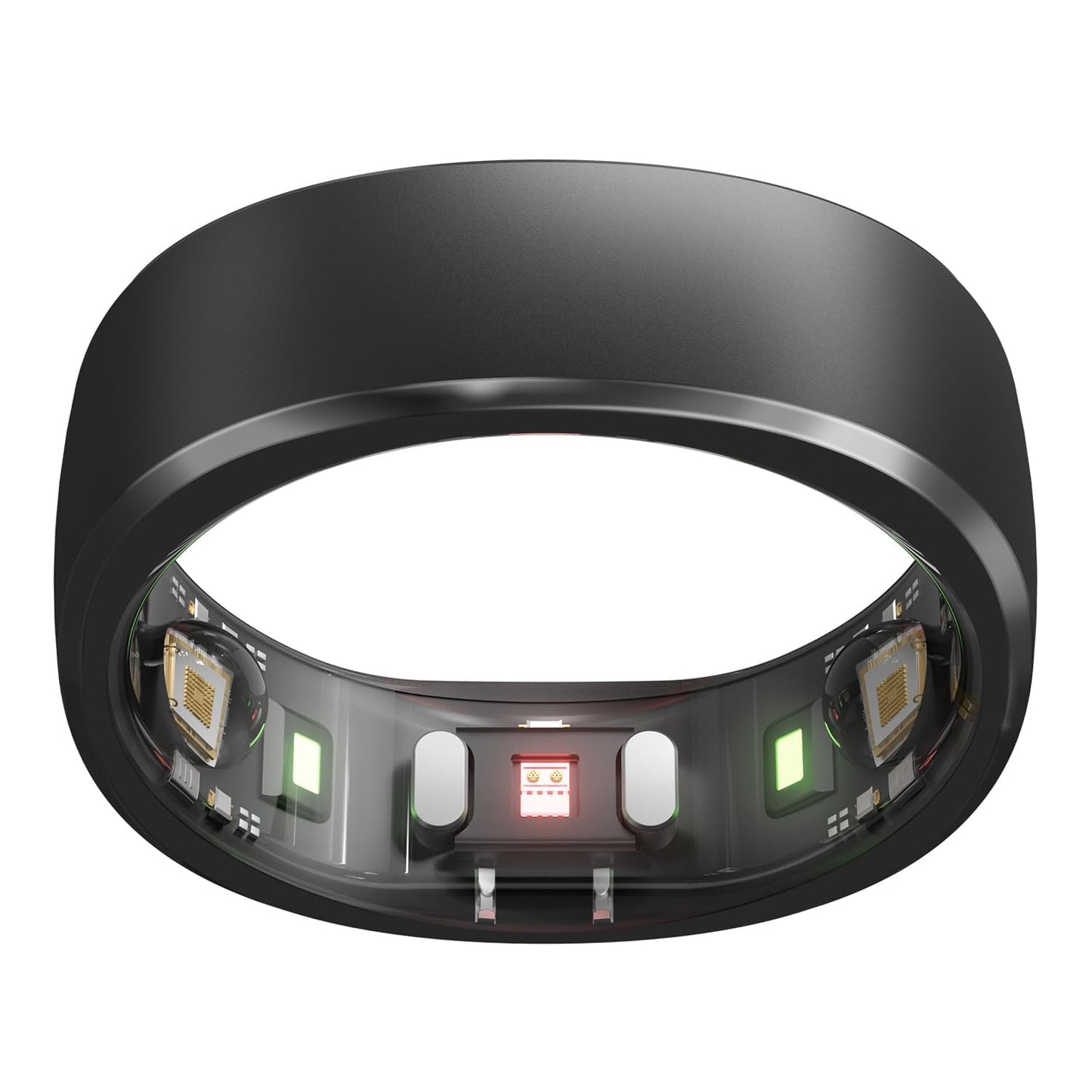 RingConn Smart Ring, No App Subscription, Size First with Sizing Kit, 7-Day Battery Life Activity & Sleep Tracker/Stress/Heart Rate Monitor, Waterproof Compatible with iOS & Android(Black, Size 10)