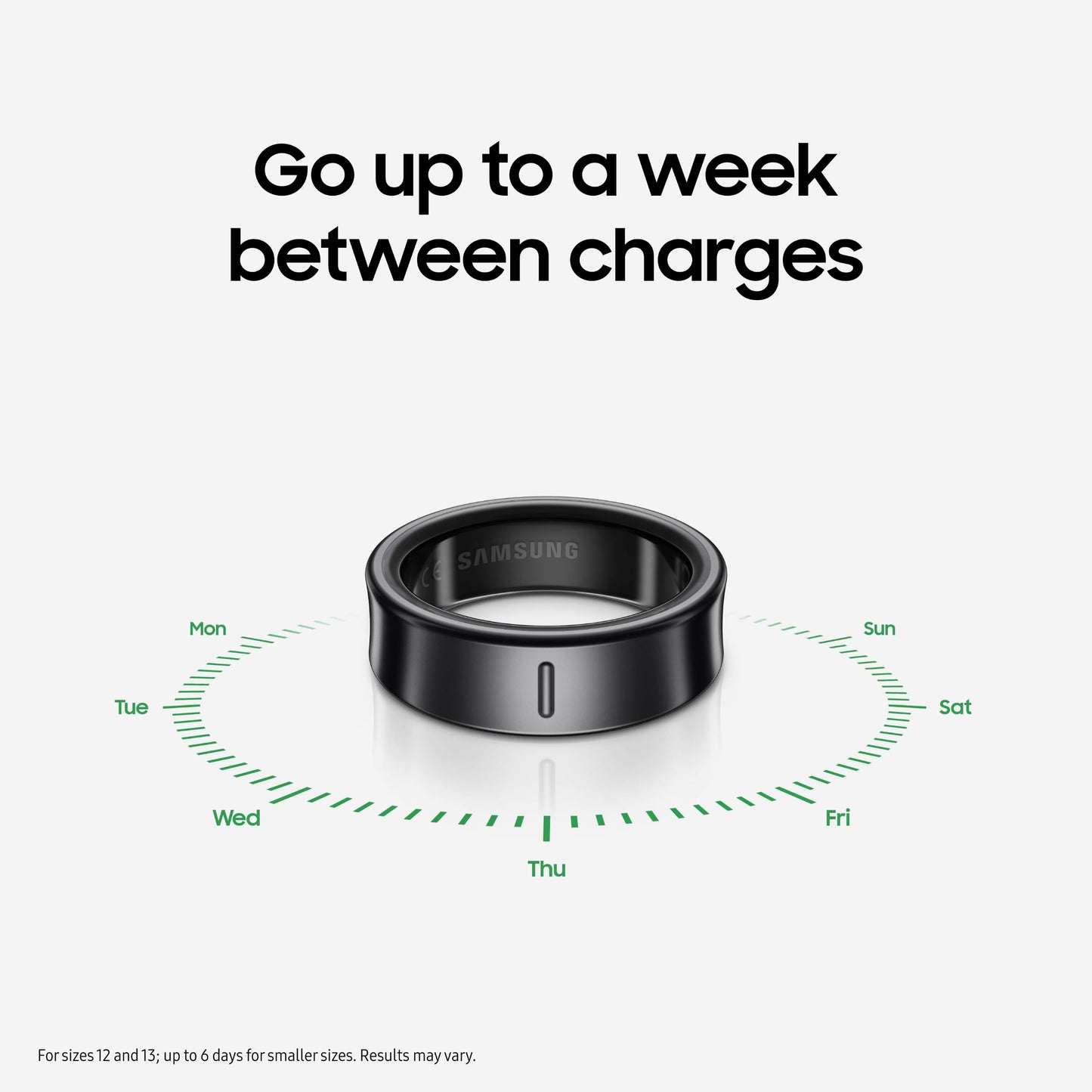 SAMSUNG Smart Ring - AI Smart Ring, Size First w/Sizing Kit, No App Subscription, Fitness Monitor, Sleep Tracker, Up to 7-Day Battery, Size 8, Titanium Black [US Version, 1Yr Manufacturer Warranty]