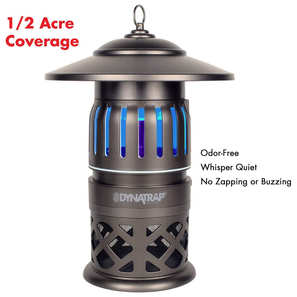 DynaTrap DT1050-TUNSR 1/2 Acre Mosquito & flying Insect Trap – Kills Mosquitoes, Flies, Wasps, Gnats, & Other Flying Insects - Bug Zapper Alternative - Tungsten