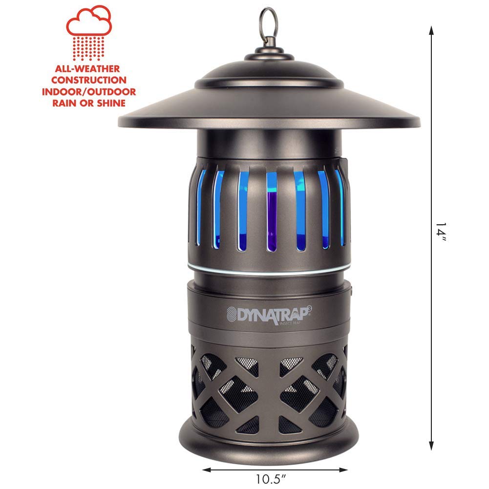 DynaTrap DT1050-TUNSR 1/2 Acre Mosquito & flying Insect Trap – Kills Mosquitoes, Flies, Wasps, Gnats, & Other Flying Insects - Bug Zapper Alternative - Tungsten