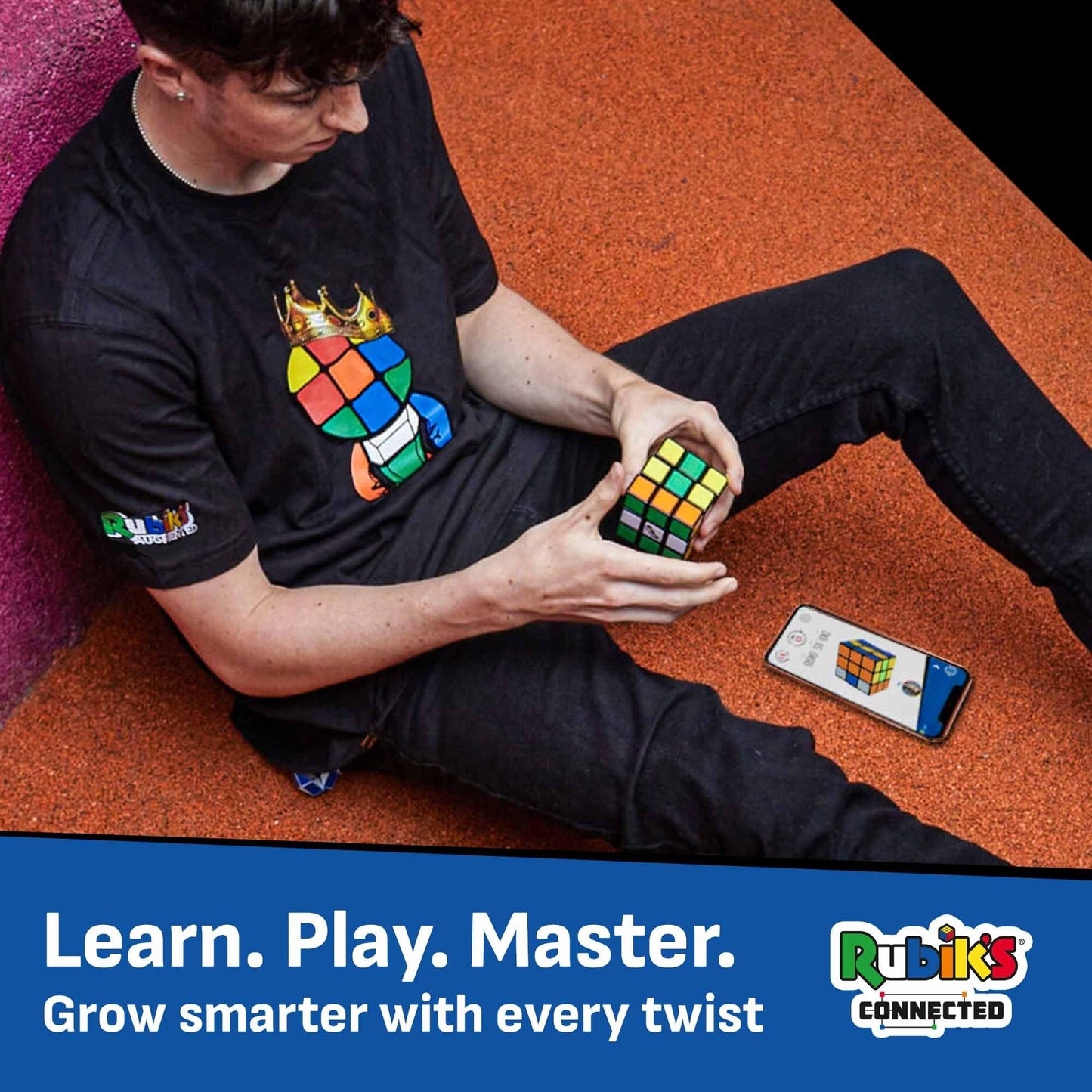Rubik’s Connected Cube - Go from Beginner to Pro in No Time. 3x3 Smart Magnetic Intelligent Speed Cube. User Friendly App & Online Battles. Rechargeable Battery. STEM Puzzle. Fits All Ages