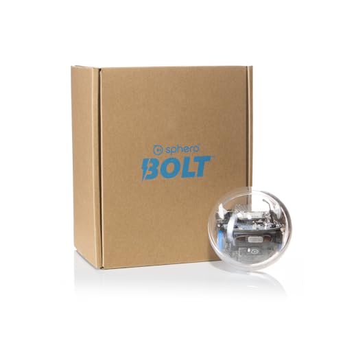 Sphero BOLT: App-Enabled Robot Ball with Programmable Sensors + LED Matrix, Infrared & Compass - STEM Educational Toy for Kids - Learn JavaScript, Scratch & Swift