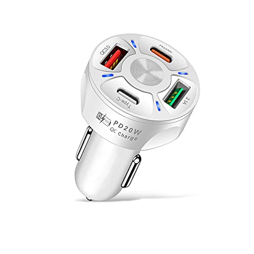 Car Charger Adapter,4 Ports USB Fast Car Charger
