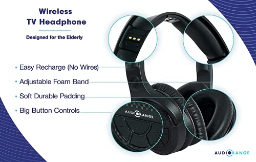 TV Headset - wireless, with Chargeable Dock - No waking up kids while watching tv