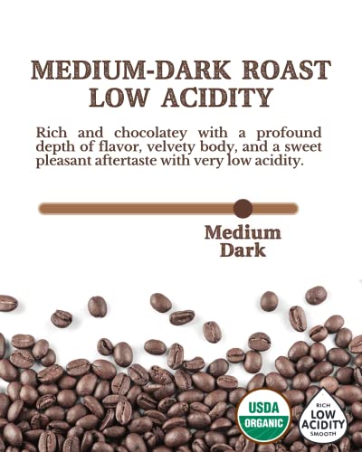 2lb's of Organic Coffee Bean - 100% Arabica Beans - Low Acidity and Non-GMO