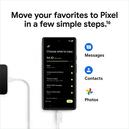 Pixel 6 – 5G Android Phone - Unlocked Smartphone with Wide and Ultrawide Lens