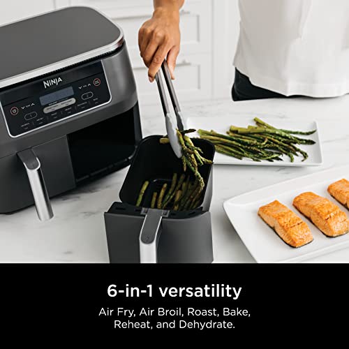 2-Basket Air Fryer with 2 Independent Frying Baskets