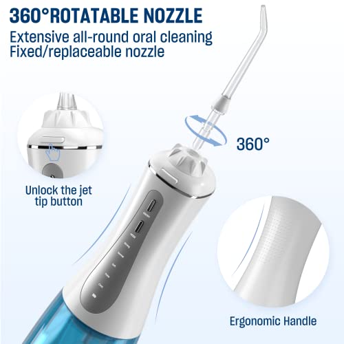 Water Dental Flosser for Teeth - Portable and Rechargeable