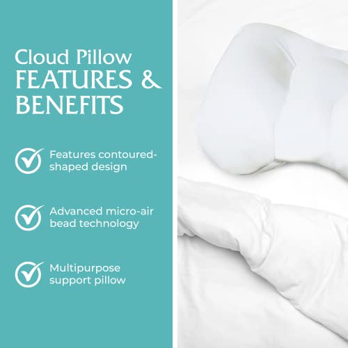 Sobakawa Traditional Buckwheat Standard Size Pillow Organic Cotton with Natural Technology for Cool Sleep, Neck Support for Back and Side Sleepers or as a Meditation Cushion,White