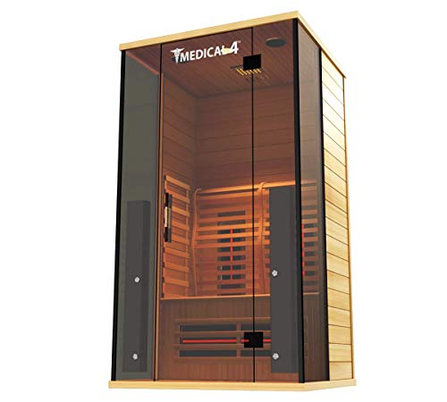 Full Spectrum Medically Certified Sauna for 2 People with Oxygen Ionizer and Chromatic Light Therapy