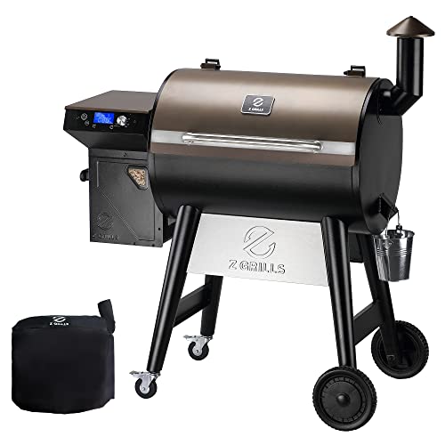 Awesome BBQ Pellet Grill Smoker with Huge Cooking Area, Meat Probes, Rain Cover