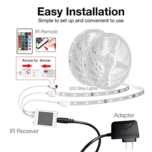 LED Lights - 100ft, App Controlled and Works with Alexa and Google Assistant, Timer Schedule