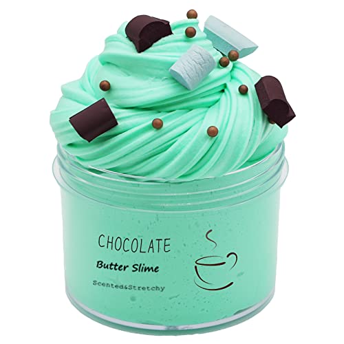 Butter Chocolate Slime, Scented and Stretchy Clay Sludge Toy, Party Favors, Prize, School Education, Birthday Gifts for Kids Girls Boys (200ml)