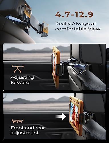 Tablet Mount for Car Headrest - Fits All 4.7-12.9" Devices