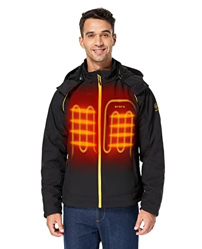 Best Heated Jacket - Soft Shell Heated Jacket with Detachable Hood and Battery