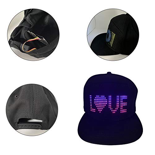 LED Smart Cap - Customizable via Bluetooth app