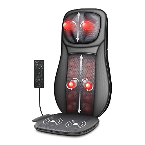 Awesome Neck & Back Massager Chair with Heat, Full Back Kneading Shiatsu or Rolling