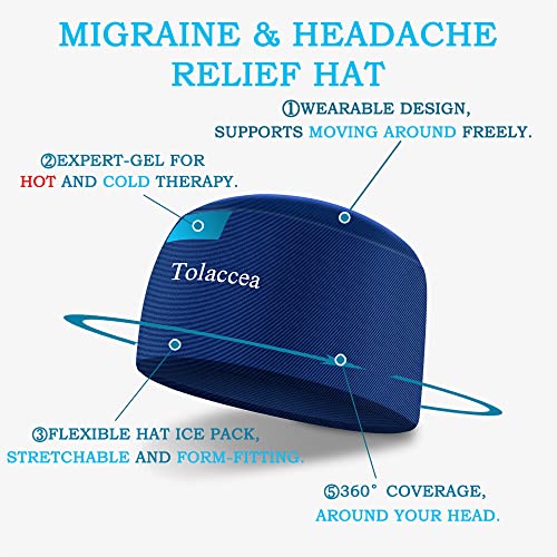 Natural Migraine Relief - Headache Relief Hat either Cold from a Freezer or Hot from a Microwave
