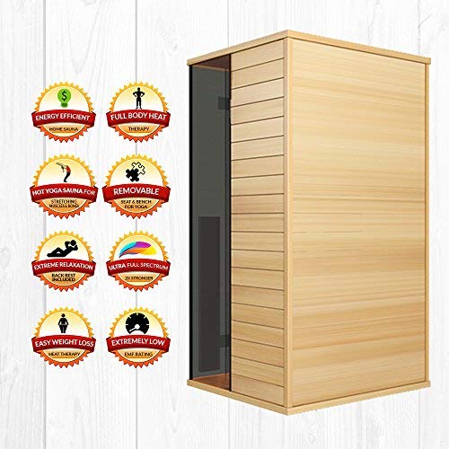 Full Spectrum Medically Certified Sauna for 2 People with Oxygen Ionizer and Chromatic Light Therapy