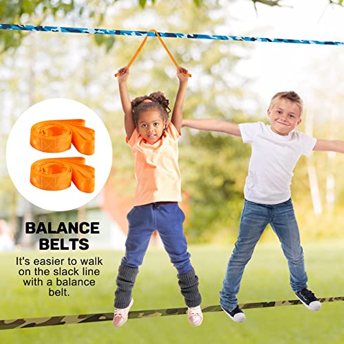 Ninja Warrior Obstacle Course for Kids - 2 x Ninja Slackline 50 'with 12 Accessories for Kids, Including Swings, Rope ladders, Rings, Ninja Rings, etc