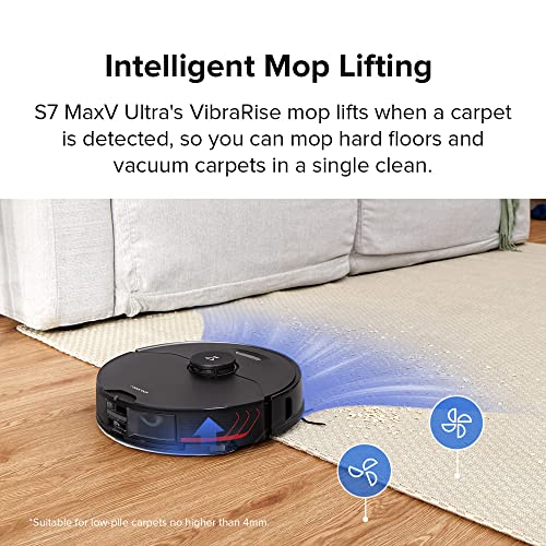 Best Robot Mop and Vacume All in one - Roborock S7 MaxV -  Obstacle Avoidance, 5100Pa Suction, Works with Alexa