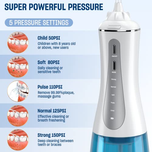 Water Dental Flosser for Teeth - Portable and Rechargeable