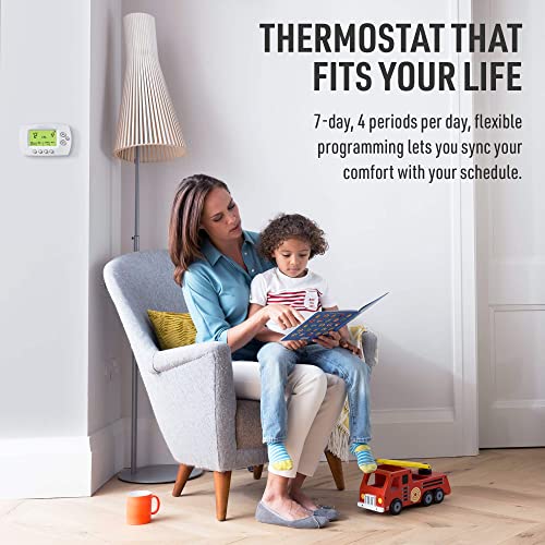 Smart Thermostat - Wi-Fi 7-Day Programmable Thermostat (RTH6580WF), Requires C Wire, Works with Alexa