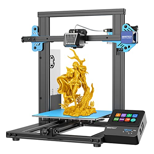 Geeetech Mizar Pro 3D Printers Support Digital Manual&Auto Leveling 3D Printer with Resume Printing Ultra Silent 3D Printers for Beginner Breakage Detection Build Size 8.7 * 8.7 * 10.2 inch