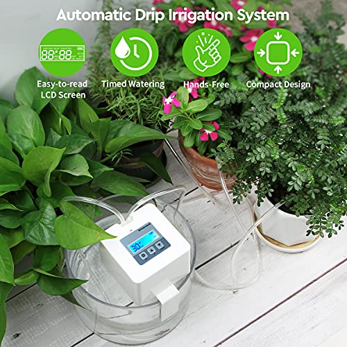 Self Watering System for Plants - 30-Day Digital Programmable Water Timer