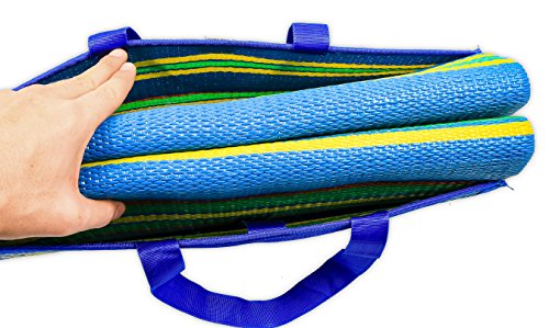 Beach and Picnic Mat with Strap - Perfect for Picnics 72" x 108"