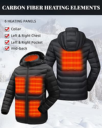 Heatd Jacket - Most Heat Zones   (Unisex), 6 heat zones with Detachable Hood