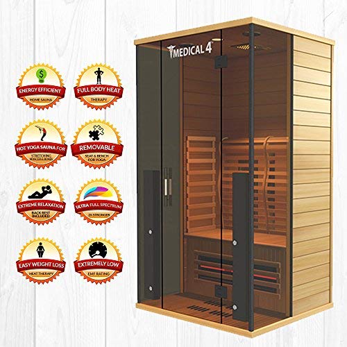 Full Spectrum Medically Certified Sauna for 2 People with Oxygen Ionizer and Chromatic Light Therapy