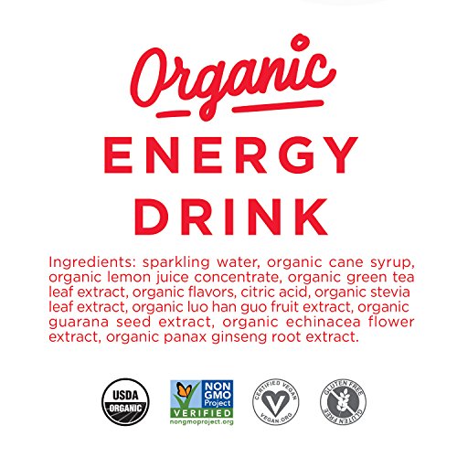 GURU Organic Energy Drink, 142mg  Natural Caffeine with Green Tea (Pack of 12)