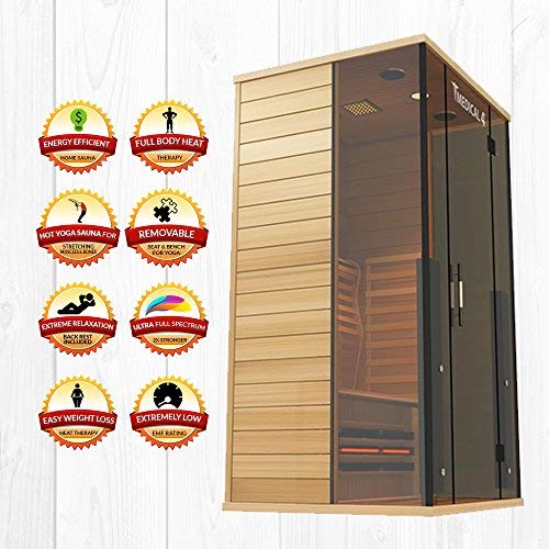 Full Spectrum Medically Certified Sauna for 2 People with Oxygen Ionizer and Chromatic Light Therapy