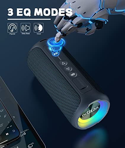 Loud Portable Speakers with LEDs Lights and Bluetooth
