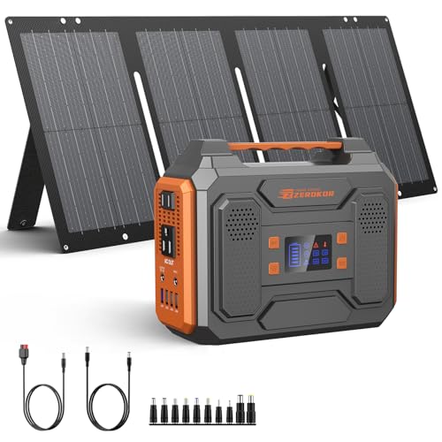 Portable Solar Generator, 300W Portable Power Station with