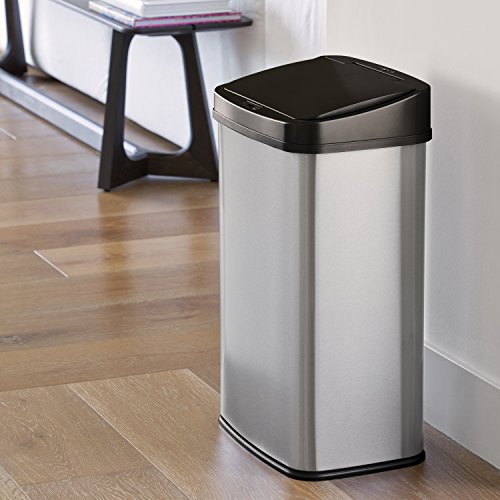 Touchless Trashcan - Motion Sensor - 13 Gallons with a Black Trim