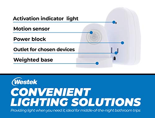 Motion Sensor to Trigger Power Outlet for Light Control - 2 Pack - 25ft Range, 6ft Cord