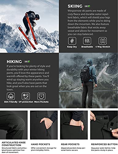Light Weight - Hiking, Water Resistant and Ski Pants all in one