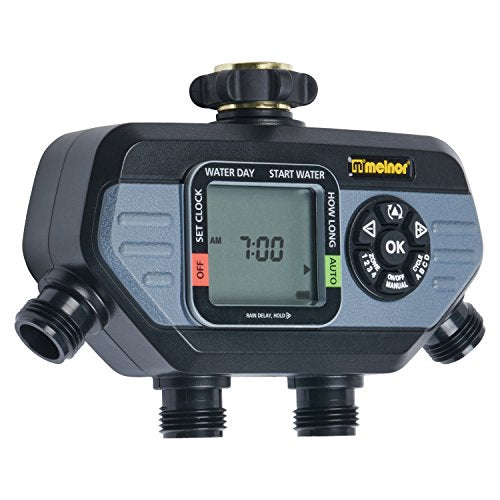 Automated Water Timer, 4 Zone, Black/Gray