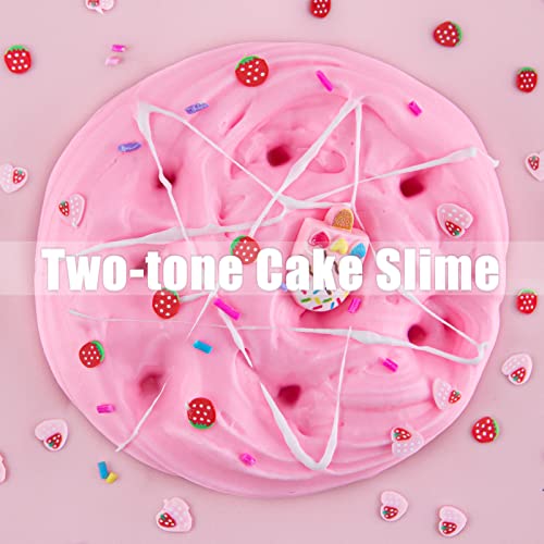 2 Pcs Butter Slime Kit, 4.1oz Two-Tone Ice Cream Fluffy Slime