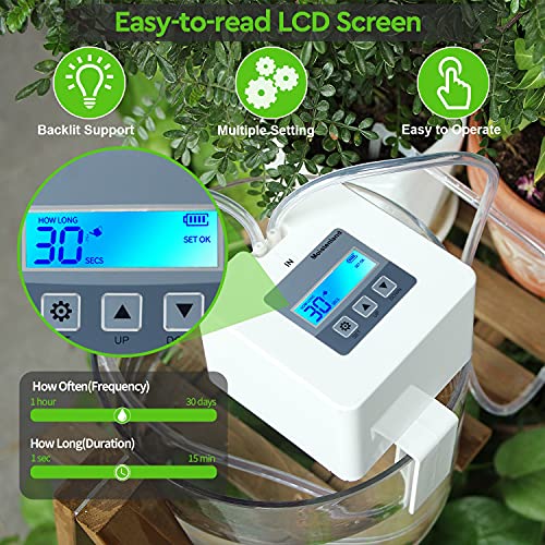 Self Watering System for Plants - 30-Day Digital Programmable Water Timer
